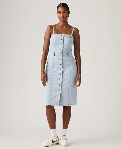 Levi's Women's Denim Bustier Button-Front Dress