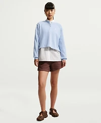 Nike Women's Sportswear Chill Waffle Oversized Long-Sleeve Henley Top