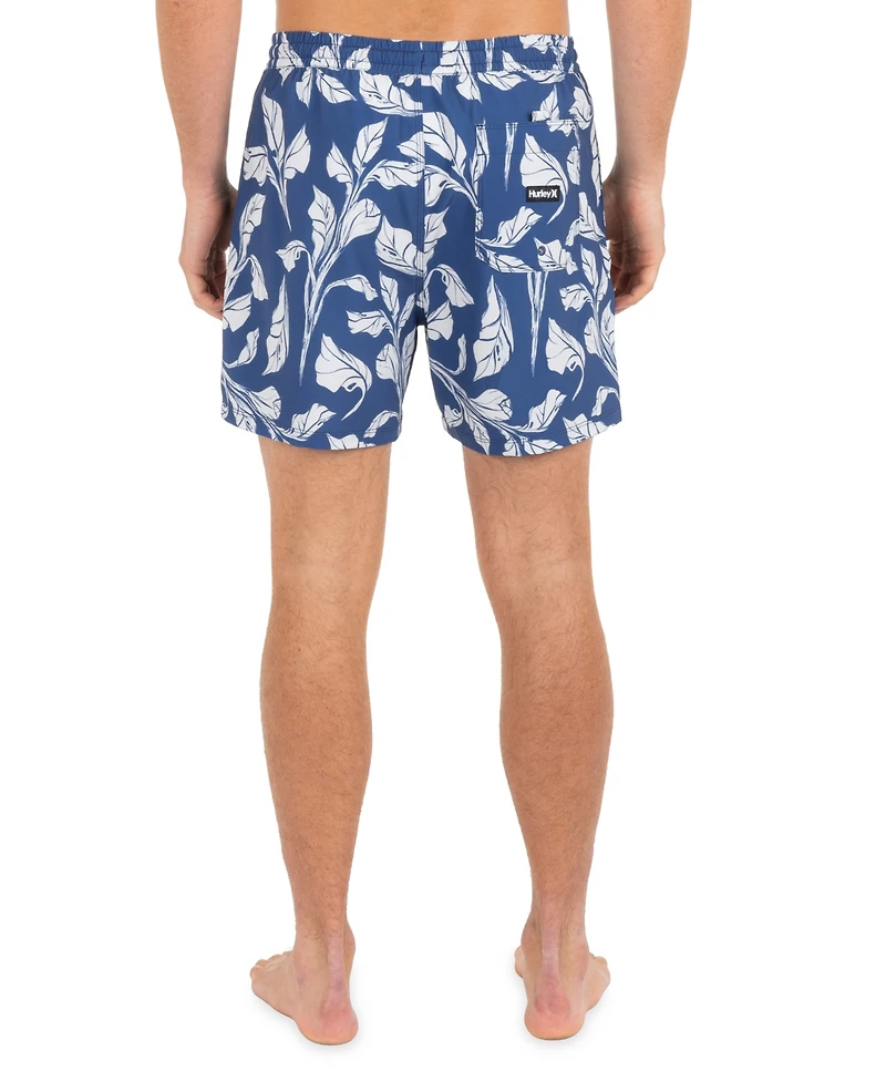 Hurley Men's Regular-Fit Floral Print Swim Shorts