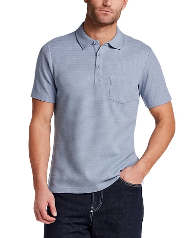 Weatherproof Vintage Men's Short Sleeve Waffle Polo Shirt