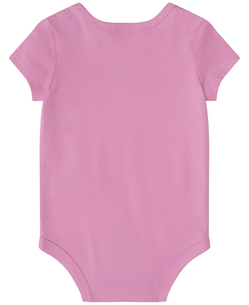 adidas Baby Girls' Short-Sleeve Bodysuit and Shorts, 2-Piece Set