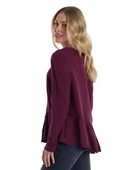 Wilt Clothing Women's Raglan Long Sleeve Asymmetric Peplum