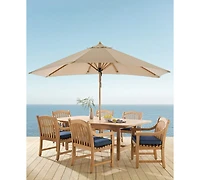 Bristol 118" Rectangle Extension Outdoor Dining Set (Table and Chairs), Created for Macy's