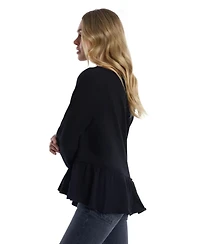 Wilt Clothing Women's Raglan Long Sleeve Asymmetric Peplum