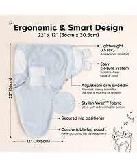 KeaBabies 3pk Soothe Wren Swaddle Sleep Sacks, Newborn Swaddles Wrap 0-3 Months, Soft Baby Wearable Blanket