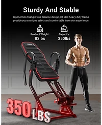 Harison Heavy Duty Inversion Table for Back Pain Relief, 350 Lbs Capacity (Hrm-407)