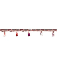 GiGiGirl 14k Gold Plated with Rainbow Multi-Color Cubic Zirconia Adjustable Birthstone Charm Bracelet