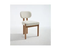 sumyeg Wooden Dining Chairs Set of 2 with Upholstered Fabric Seat for Kitchen and Dining Room