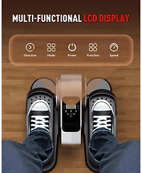 Harison Under Desk Elliptical with Lcd Display, 12-Level Speed Leg Exerciser (Hrm-E305)
