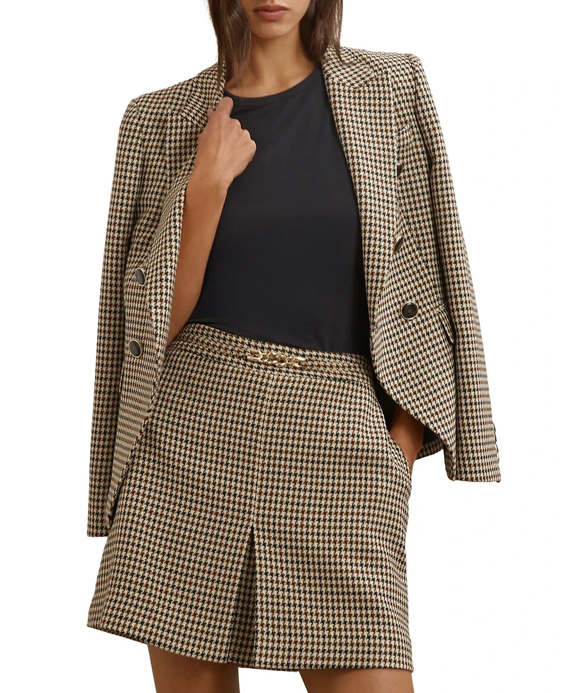 Reiss Women's Wool-Blend Check Mini Skirts