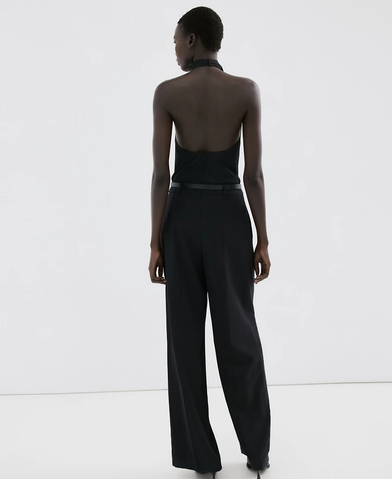 Mango Women's Combined Halter-Neck Jumpsuit