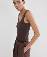 Mango Women's Pinstripe Combination Jumpsuit