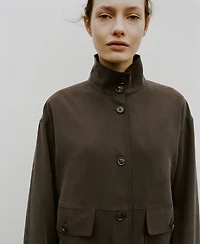 Mango Women's Pockets Oversized Jacket