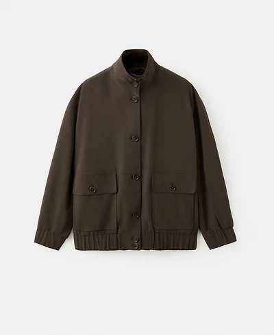 Mango Women's Pockets Oversized Jacket