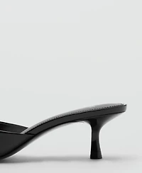 Mango Women's Strap Kitten-Heel Sandals
