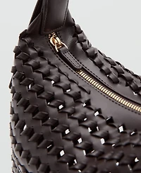 Mango Women's Braided Shoulder Bag