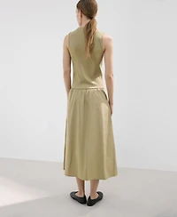 Mango Women's Contrast-Bodice Dress