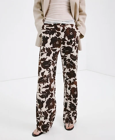 Mango Women's Floral Print Pants