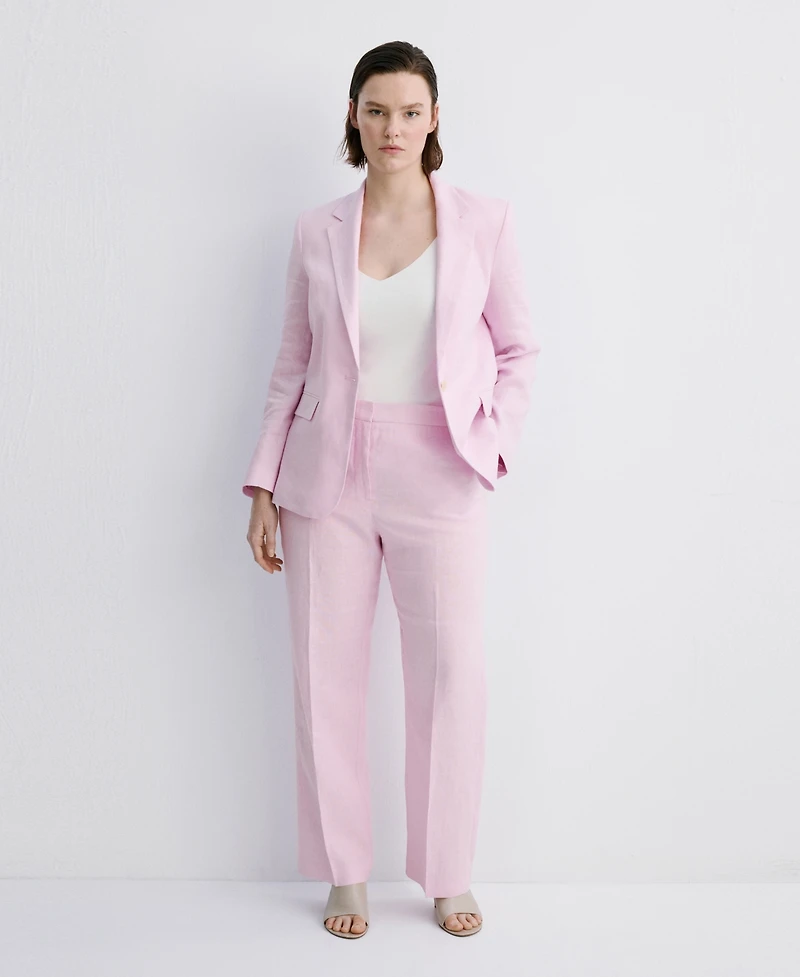 Mango Women's Linen Suit Pants