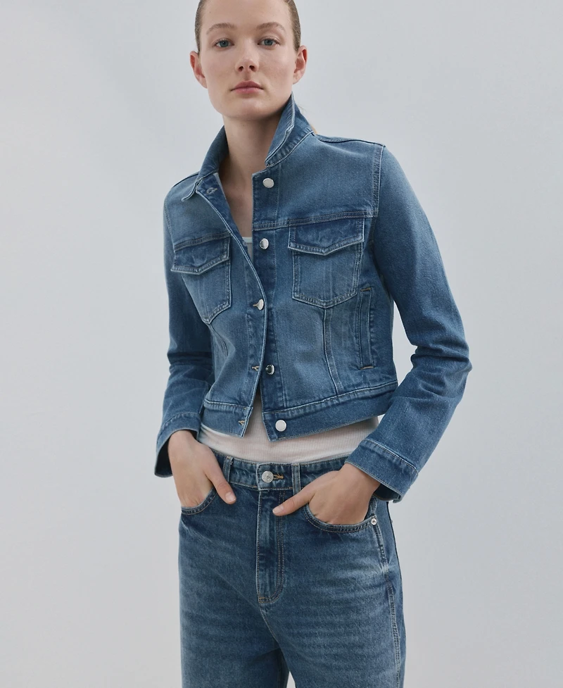 Mango Women's Pockets Denim Jacket