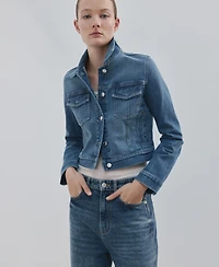 Mango Women's Pockets Denim Jacket