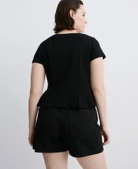 Mango Women's Straight Denim Shorts