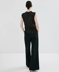 Mango Women's Lace Trim Top