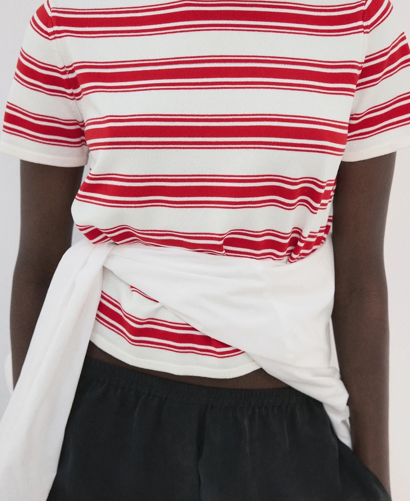 Mango Women's Knit Striped Sweater