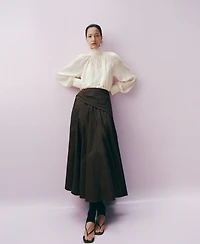 Mango Women's Semi-Sheer High-Neck Blouse