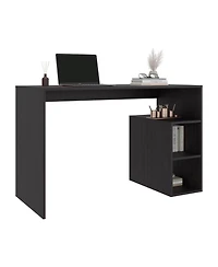Fm Furniture Star Office Desk with Storage and Minimalist Design, Wenge