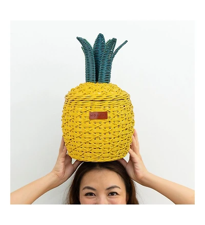 Momiji Pineapple Handcrafted Rattan Storage Basket