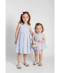 Florence Eiseman Little Girls Multicolor Seersucker Pleated Dress
