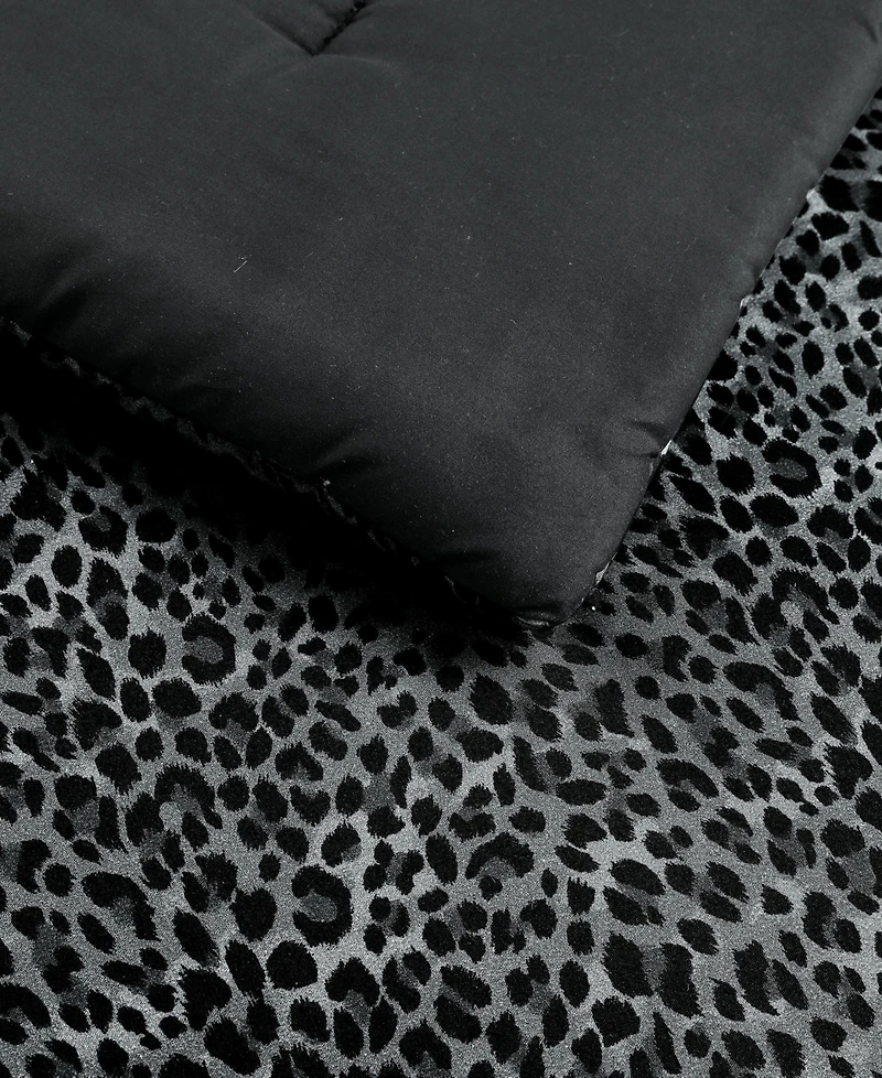Betsey Johnson Leopard Forever Microfiber 5-Piece Comforter Set, Full/Queen