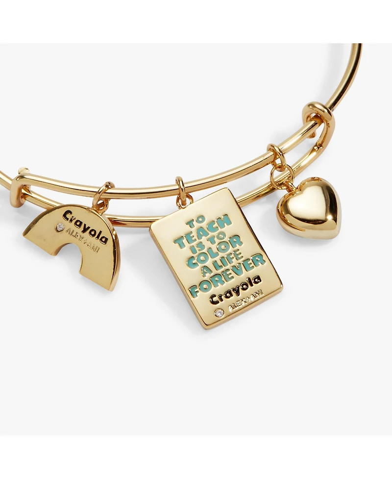 Alex and Ani Crayola 'To Teach Is To Color A Life Forever' Multi Charm Bangle