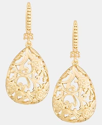 lonna & lilly Puffy Filigree Drop Earrings