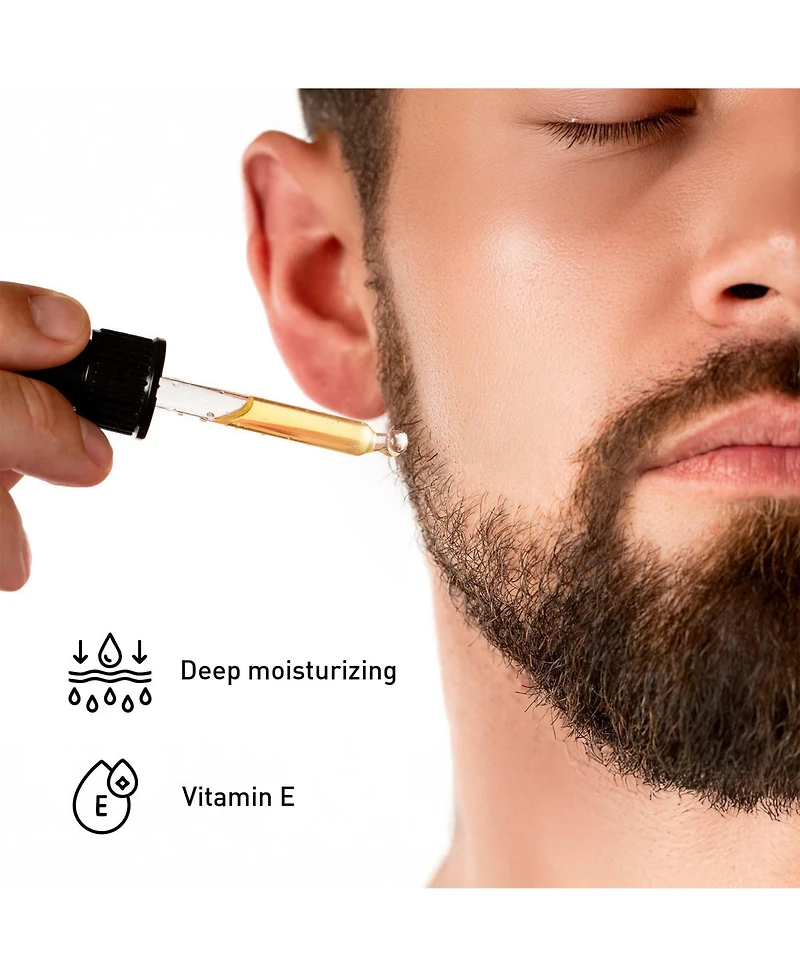 Pursonic Beard Care Grooming Kit, Micro Needle Derma Roller 0.5 mm, and Vitamin C Serum (3 fl. oz) Gift Bundle