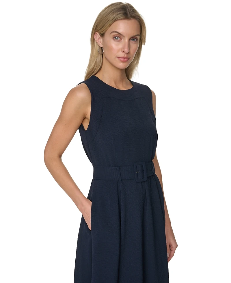 Calvin Klein Women's Crew Neck Midi Dress
