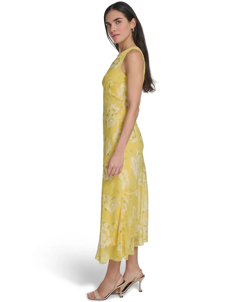 Calvin Klein Women's V Neck Midi Dress
