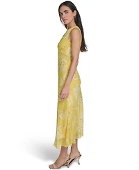 Calvin Klein Women's V Neck Midi Dress