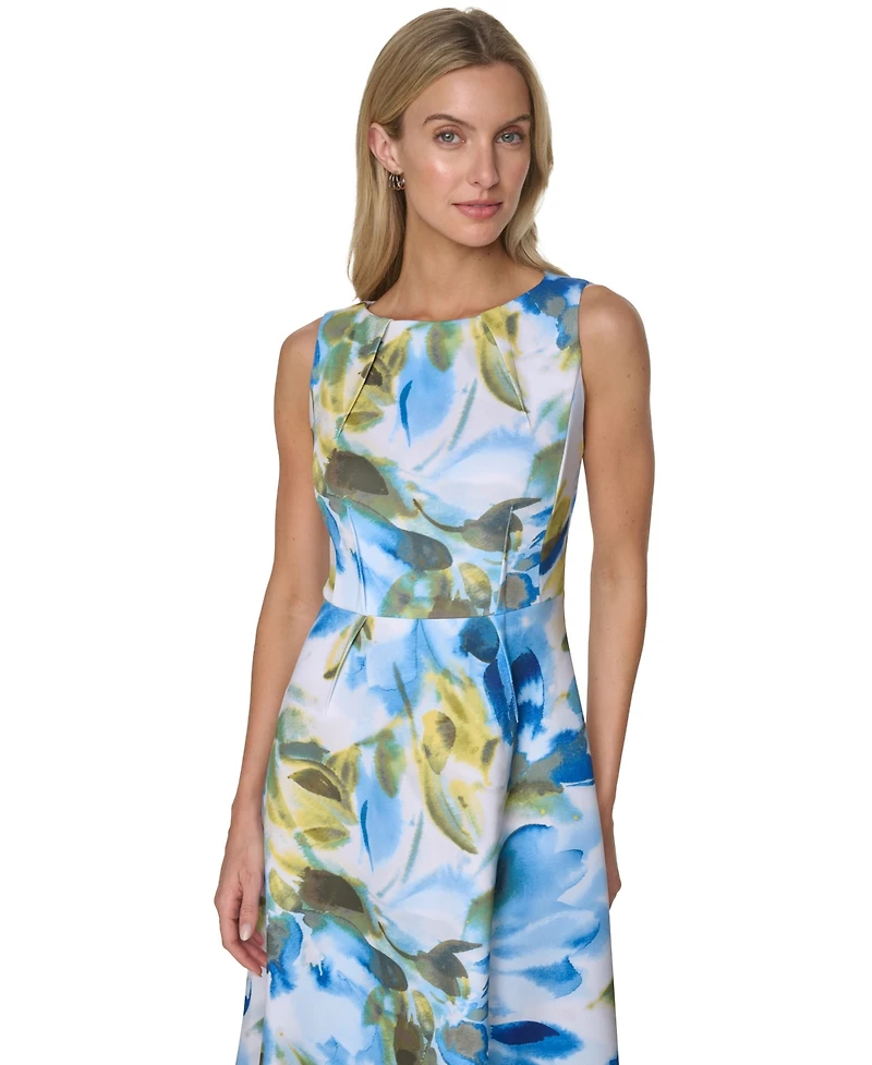 Calvin Klein Women's Boat Neck Midi Dress