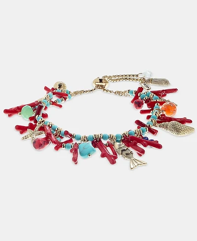lonna & lilly Sealife Charm Beaded Slider Bracelet