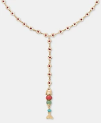 lonna & lilly Bead Fish Lariat Necklace, 24" + 3" extender