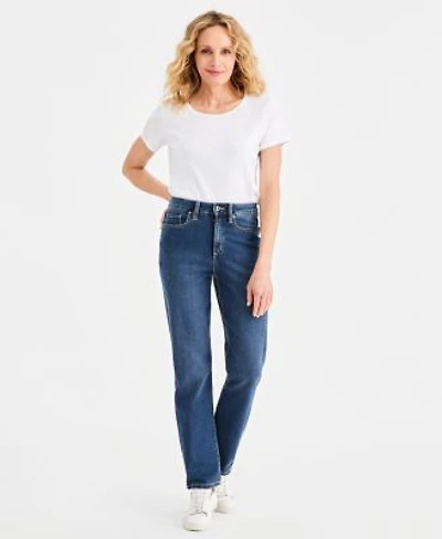 Style Co Womens High Rise Straight Leg Jeans Regular Short Long Lengths 2ps 28w Created For Macys