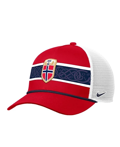 Nike Men's Red Norway National Team Rise Rope Trucker Adjustable Hat
