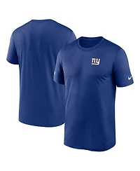 Nike Men's Royal New York Giants Sideline Legend Small Logo Dri-fit T-Shirt