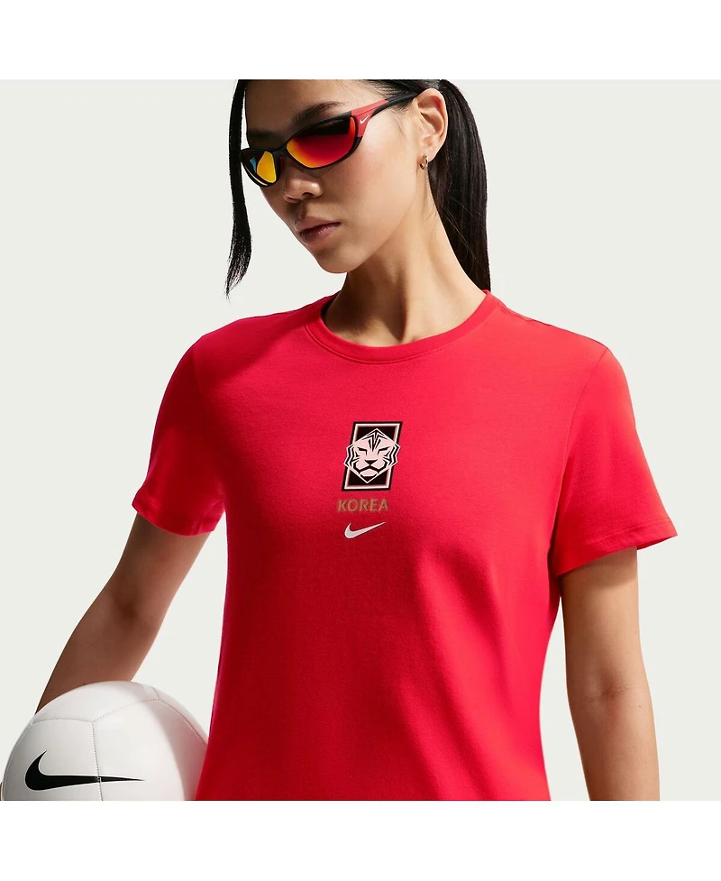 Nike Women's Red South Korea National Team Crest T-Shirt