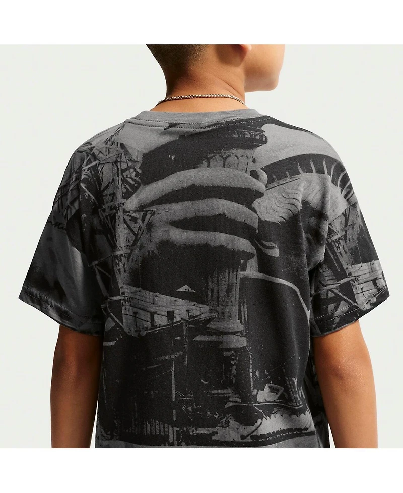 Nike Big Boys and Girls Gray France National Team Allover Print T-Shirt