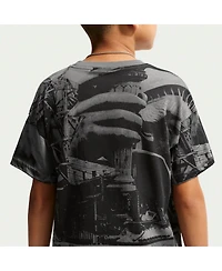 Nike Big Boys and Girls Gray France National Team Allover Print T-Shirt