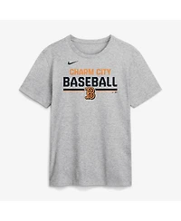 Nike Men's Heather Gray Baltimore Orioles 2026 City Connect Stacked Team Phrase T-Shirt