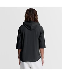 Nike Men's Gray Chicago White Sox Authentic Collection Flux Dri-fit Raglan 3/4-Sleeve Hooded T-Shirt